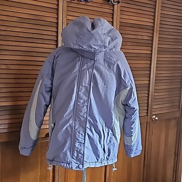 Vintage Alaska Frontier winter snow ski jacket removable hood zipper nylon coat - Picture 7 of 13